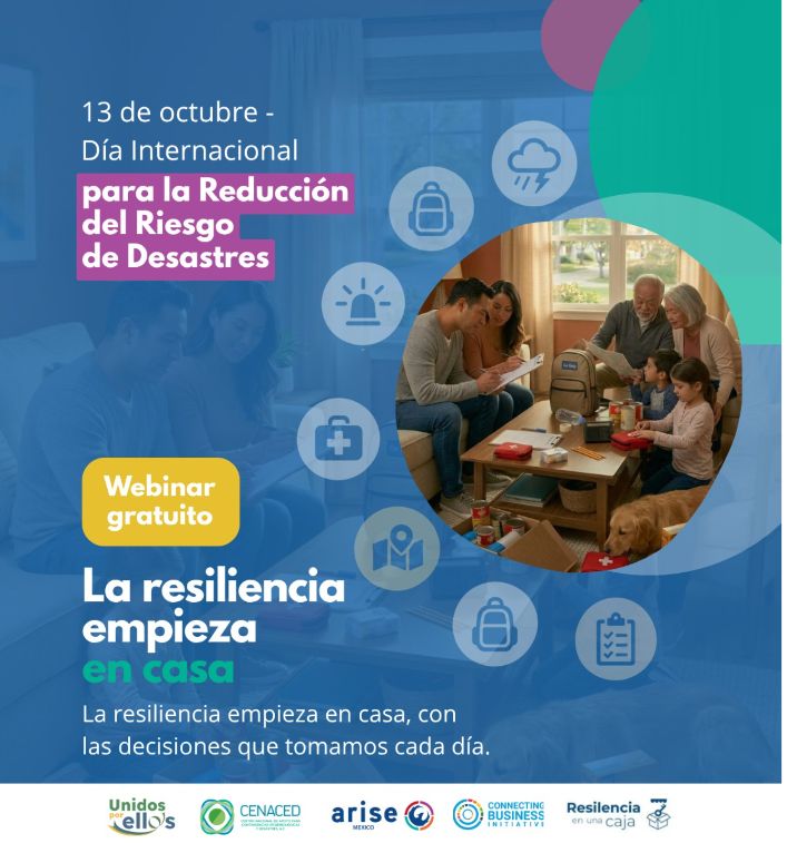 Webinar gratuito «La resiliencia empieza en casa» por el Día Internacional para la Reducción del Riesgo de Desastres, 13 de octubre